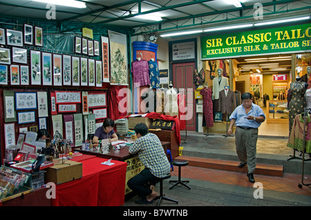 Singapur Chinatown China chinesische Streetshop Shop Nacht Markt Zentrum Restaurant in der Innenstadt Stockfoto