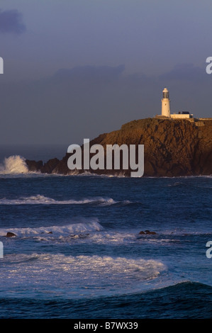 Runde Insel Leuchtturm. Isles of Scilly. Cornwall. England. UK Stockfoto