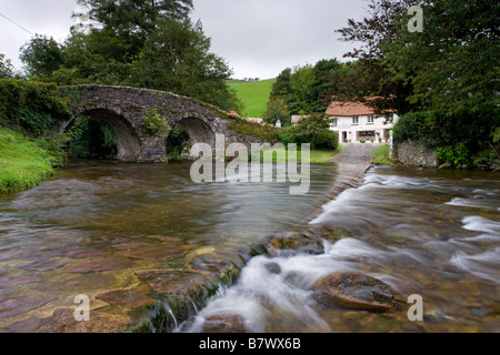 Lorna Doone Farm am Malmsmead Exmoor Nationalpark Devon England Stockfoto