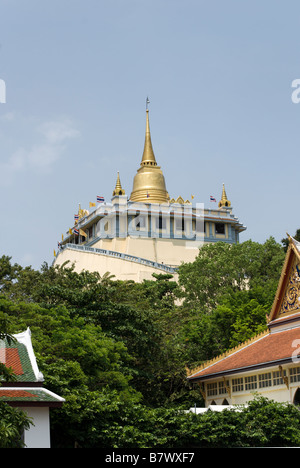 Wat Saket Buddhistentempel auf Golden Mount Phra Nakorn Bezirk in Bangkok Zentralthailand Stockfoto