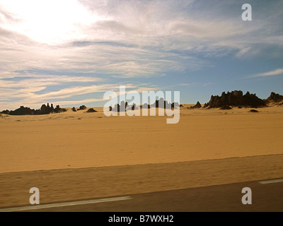 die Sahara-Wüste in der Nähe von Djanet, Algerien Stockfoto