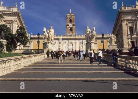 Palazzo Senatorio an die Cordonata in Rom Italien Stockfoto