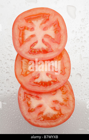 Tomaten, Scheiben, Nahaufnahme, Studio gedreht Stockfoto