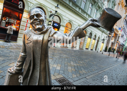 Statue in der Altstadt von Bratislava, Slowakei Stockfoto