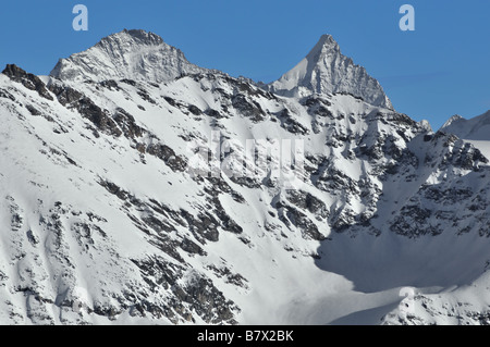 Schweizer Alpen die Pointe de Zinal an der Spitze der Val d Anniviers Stockfoto