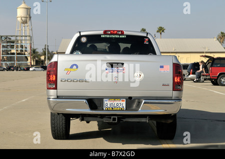 Patriotisch geschmückt amerikanischen aus LKW Stockfoto