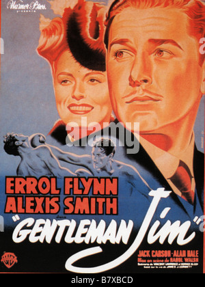 Herrn Jim Gentleman Jim Jahr: 1942 USA Errol Flynn, Alexis Smith Affiche, poster Regie: Raoul Walsh Stockfoto