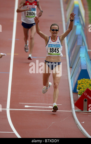 Mara Yamauchi GBR 17. August 2008 Leichtathletik Ziele 6. Platz beim Womens Marathon im Nationalstadion am 9. Tag der Olympischen Spiele 2008 in Peking am 17. August 2008 in Peking China Photo von Koji Aoki AFLO SPORT 0008 Stockfoto