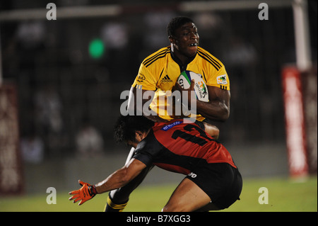 Uche Oduoza Sungoliath 5. September 2008 Rugby Japan Rugby Top League 2008 2009 1. Sec-match zwischen SUNTORY Sungoliath 9 19 SANYO Electric wilde Ritter an Chichibunomiya Rugbyfootball Stadion Tokyo Japan Photo von Masakazu Watanabe AFLO SPORT 0005 Stockfoto