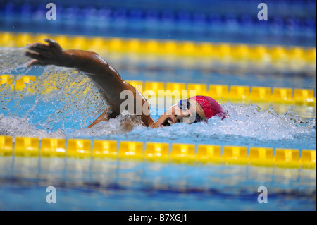 Kenichi Doki 7. September 2008 während der Inter College Swimming Championship bei Tatsumi internationale Schwimmbad Tokio Japan Stockfoto