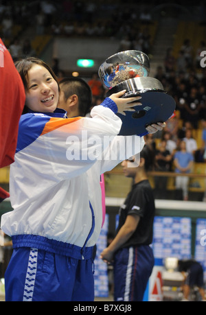 Kanoya Universität gewinnt Meisterschaft 7. September 2008 während der Inter College schwimmen Meisterschaft bei Tatsumi International Swimming Pool Tokyo Japan Foto von Atsushi Tomura AFLO SPORT 1035 Stockfoto