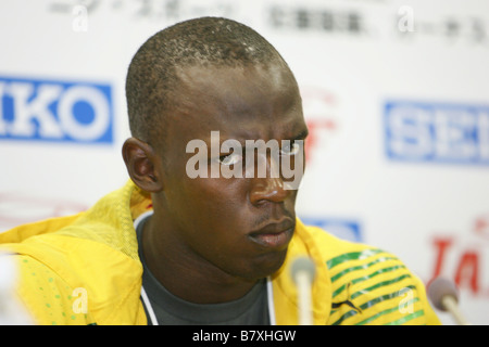 Usain Bolt JAM 23. September 2008 Leichtathletik SEIKO SUPER TRACK AND FIELD treffen IN KAWASAKI 2008 um Todoroki Stadium Kanagawa Japan Stockfoto