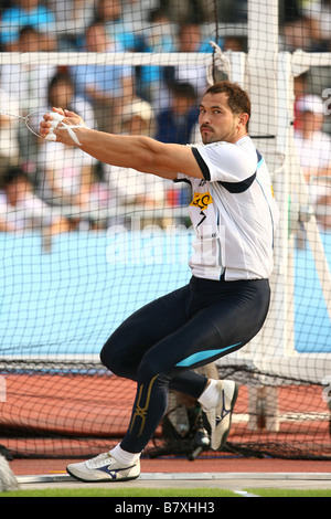 Kōji Murofushi JPN 23. September 2008 Leichtathletik SEIKO SUPER TRACK AND FIELD treffen sich IN KAWASAKI 2008 Männer s Hammer Finale im Todoroki Stockfoto