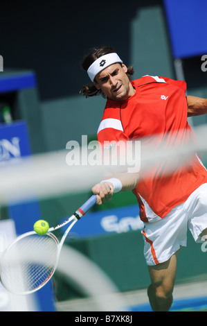 David Ferrrer ESP 2. Oktober 2008 Tennis AIG Japan Open Tennis Championships 2008 Herren Einzel Ariake Kolosseum Tokyo Japan Foto von Masakazu Watanabe AFLO SPORT 0005 Stockfoto