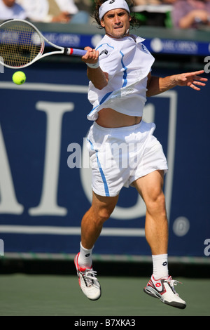 David Ferrrer ESP 3. Oktober 2008 Tennis AIG Japan Open Tennis Championships 2008 Herren Einzel Ariake Kolosseum in Tokyo Japan Foto von Yusuke Nakanishi AFLO SPORT 1090 Stockfoto