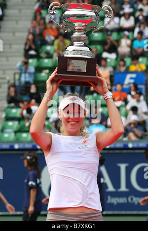 Caroline Wozniacki DEN 5. Oktober 2008 Tennis AIG Japan Open Tennis Championships 2008 Damen Einzel Finale in Ariake Kolosseum Tokyo Japan Foto von Daiju Kitamura AFLO SPORT 1045 Stockfoto