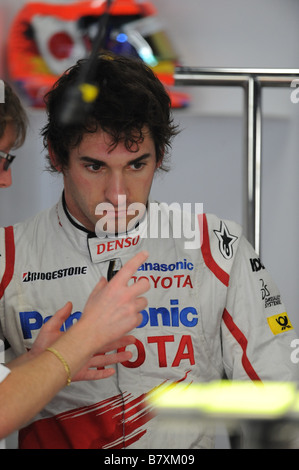 Timo Glock Toyota 10. Oktober 2008 Formel 1 Timo Glock aus Deutschland und Toyota während des Trainings für die japanische Formel Eins Grand Prix auf dem Fuji Speedway in Shizuoka Japan Foto von Masakazu Watanabe AFLO SPORT 0005 Deutschland heraus Stockfoto