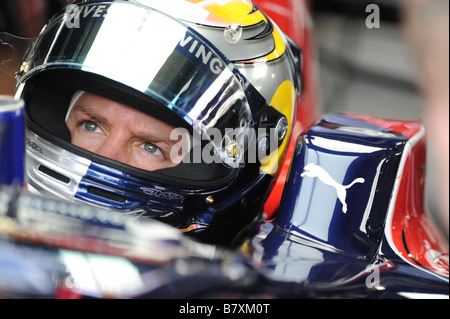 Sebastian Vettel Toro Rosso 10. Oktober 2008 Formel 1-Sebastian Vettel Deutschlands und Scuderia Toro Rosso beim Training für Stockfoto