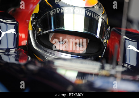 Sebastian Vettel Toro Rosso 10. Oktober 2008 Formel 1-Sebastian Vettel Deutschlands und Scuderia Toro Rosso beim Training für Stockfoto