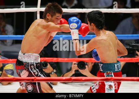 Hozumi Hasegawa 16. Oktober 2008 World Boxing Council WBC Bantam Gewicht Titelkampf am Yoyogi 1. Gymnasium in Tokyo Japan Foto von Yusuke Nakanishi AFLO SPORT 1090 Stockfoto