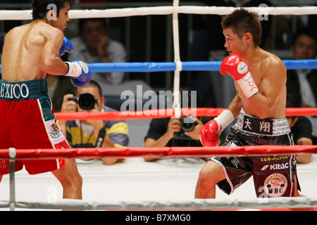 Hozumi Hasegawa 16. Oktober 2008 World Boxing Council WBC Bantam Gewicht Titelkampf am Yoyogi 1. Gymnasium in Tokyo Japan Foto von Yusuke Nakanishi AFLO SPORT 1090 Stockfoto