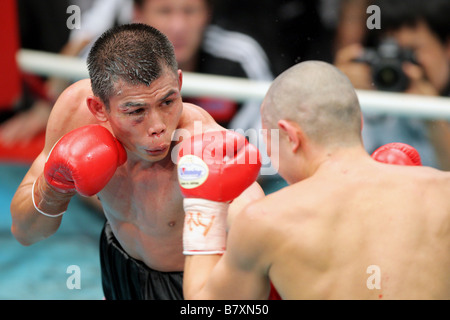 Chris John 24. Oktober 2008 Boxing World Boxing Association WBA Feder Gewicht Titelkampf in der Korakuen Hall in Tokyo Japan Foto von Yusuke Nakanishi AFLO SPORT 1090 Stockfoto