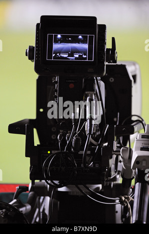 TV-Kamera 25. Oktober 2008 Fußball allgemeine Ansicht Italienisch-match zwischen Siena und Catania im Artemio Franchi Stadion in Siena Stockfoto