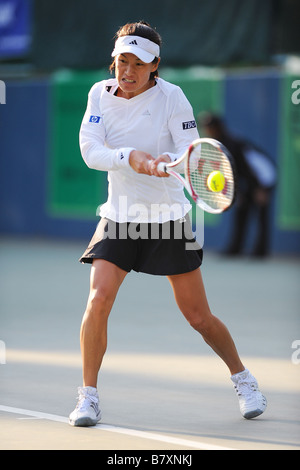 Kimiko Date Krumm JPN 30. Oktober 2008 Tennis Tokio Ariake internationale Damen öffnen Tennis Turnier Singles bei Ariake Tennis Forest Park Tokyo Japan Foto von Daiju Kitamura AFLO SPORT 1045 Stockfoto