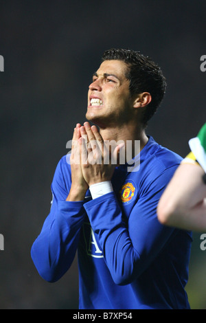 Cristiano Ronaldo Mann U 5. November 2008 Fußball UEFA Champions League Gruppe E zwischen Celtic 1 1 Manchester United im Celtic Park Glasgow Schottland Foto von YUTAKA AFLO SPORT 1041 Stockfoto