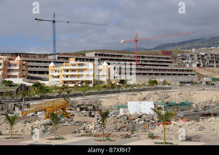 Bau Bebauung in La Caleta im Süden Teneriffa Kanarische Inseln Stockfoto