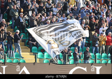 Siena-Fans 16. November 2008 Fußball Italien Serie A match zwischen Siena und Bologna im Artemio Franchi Stadion in Siena Italien Foto: Enrico Calderoni AFLO SPORT 0391 Stockfoto