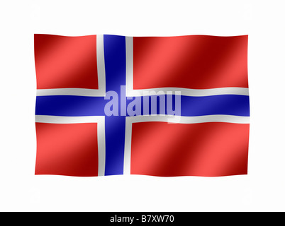 Norwegische Flagge Norwegen Stockfoto