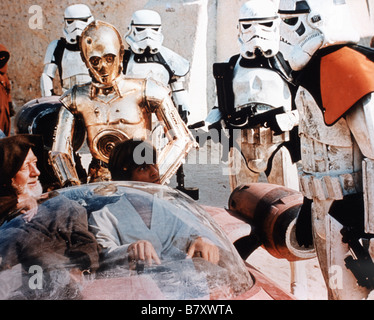 Star Wars: Episode IV - Eine neue Hoffnung Jahr: 1977 USA Regie: George Lucas Alec Guinness, Mark Hamill, Anthony Daniels Stockfoto