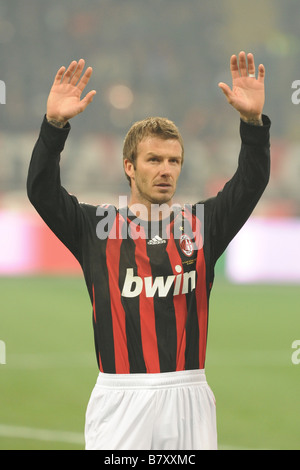 David Beckham Milan 17. Dezember 2009 Fußball Italien Serie A Spiel zwischen AC Milan und Fiorentina an das San Siro Stadion in Mailand Italien Foto: Enrico Calderoni AFLO SPORT 0391 Stockfoto