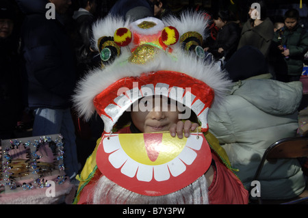 Die jährlichen chinesischen Lunar New Year Parade im Stadtteil Brooklyn Sunset Park in New York Stockfoto