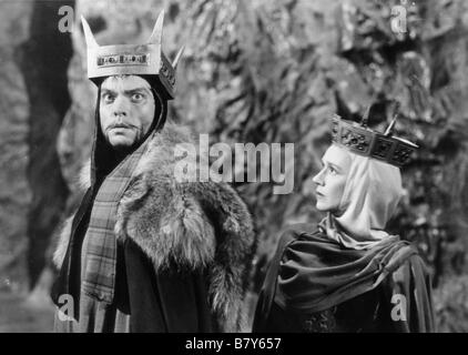 Macbeth Jahr: 1948 Regie: Orson Welles Orson Welles, Jeanette Nolan, auf das Spiel von William Shakespeare basiert Stockfoto