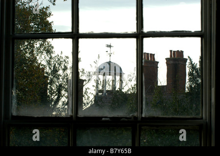 Blick aus einem der Fenster in The Mount Shrewsbury, Geburtsort von Charles Darwin Stockfoto