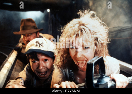 Indiana Jones und der Tempel des Todes Jahr: 1984 Harrison Ford, Kate Capshaw, Jonathan Ke Quan Regie: Steven Spielberg. Stockfoto