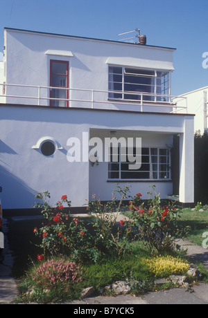 Frinton Parkgrundstück, Frinton-on-Sea, Essex, UK modernistisches Haus entwarf Oliver Hill 1935 Stockfoto