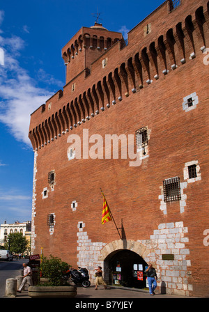 14. Jahrhundert Le Castillet, Perpignan, Frankreich Stockfoto