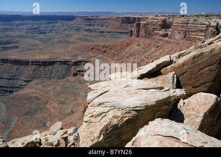 Blick vom Alternativsäge Punkt in der Glen Canyon National Recreation Area in der Nähe von Mexican Hat Utah Stockfoto