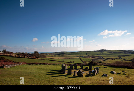 DROMBEG Stone Circle in der Grafschaft Cork Stockfoto