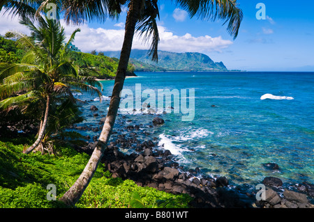 Hideaways Strand und die Na Pali Küste Insel Kauai Hawaii Stockfoto