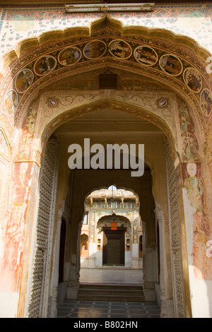 Ishwardas Modi Haveli Jhunjhunu Rajasthan Indien Stockfoto