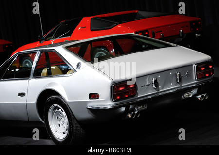 Silber Lamborghini Jarama Retro-Supersportwagen Stockfoto