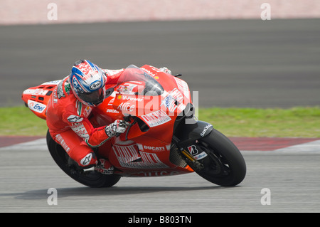 SEPANG MALAYSIA 5. Februar 2009 amerikanische Nicky Hayden von Ducati Marlboro Team beim offiziellen MotoGP Test in Sepang, Malaysia Stockfoto