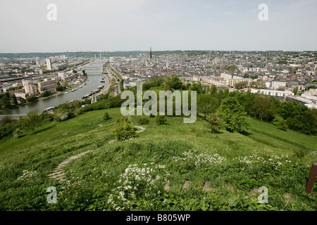 Luftaufnahme von Rouen Frankreich Stockfoto