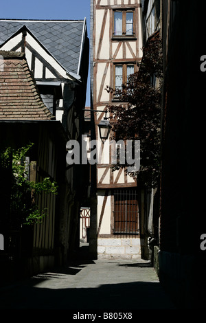 Holz-Gebäude, Rouen, Normandie Frankreich Stockfoto