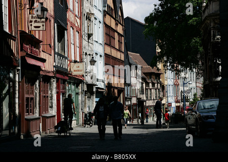 Holz-Gebäude, Rouen, Normandie Frankreich Stockfoto