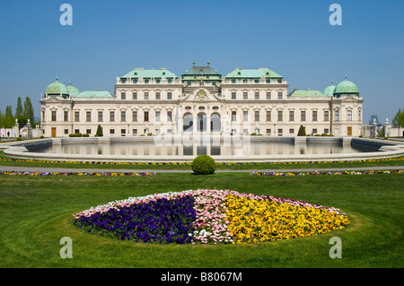 Wien, Österreich. Oberes Belveder und österreichische Gallerie (obere Belvedere und der österreichischen Kunst-Galerie) Stockfoto